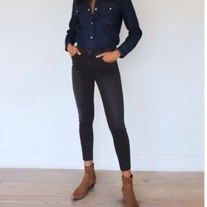 Aritzia Denim Forum The Nico Mid Rise Skinny Crop Jeans